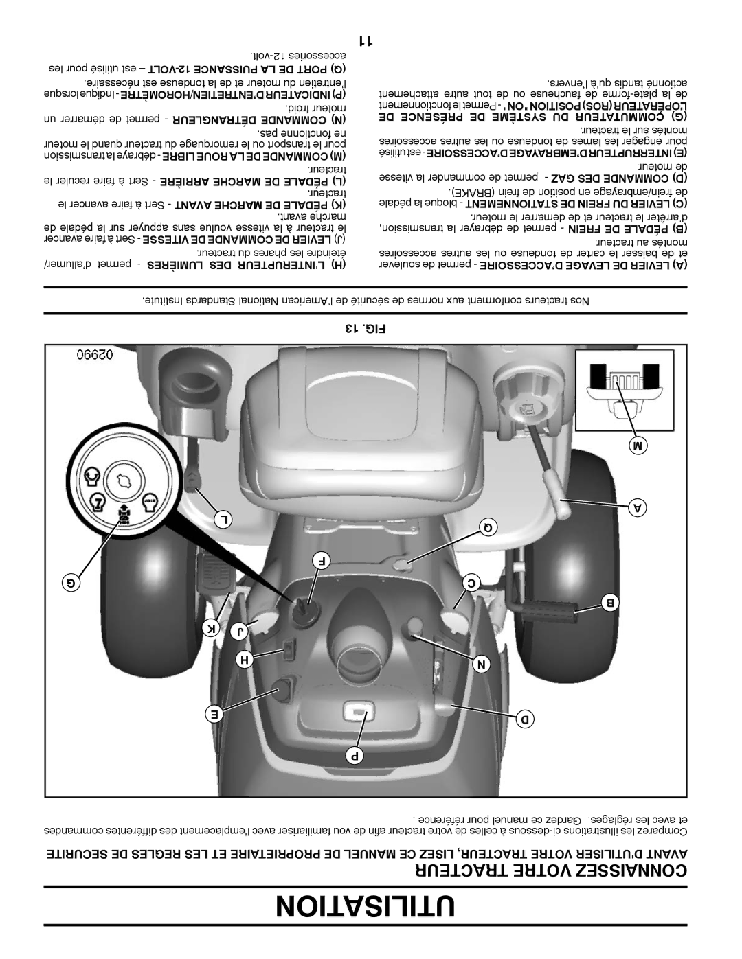 Poulan 418793 manual 13 .FIG, Froid moteur un démarrer de permet Détrangleur Commande N 