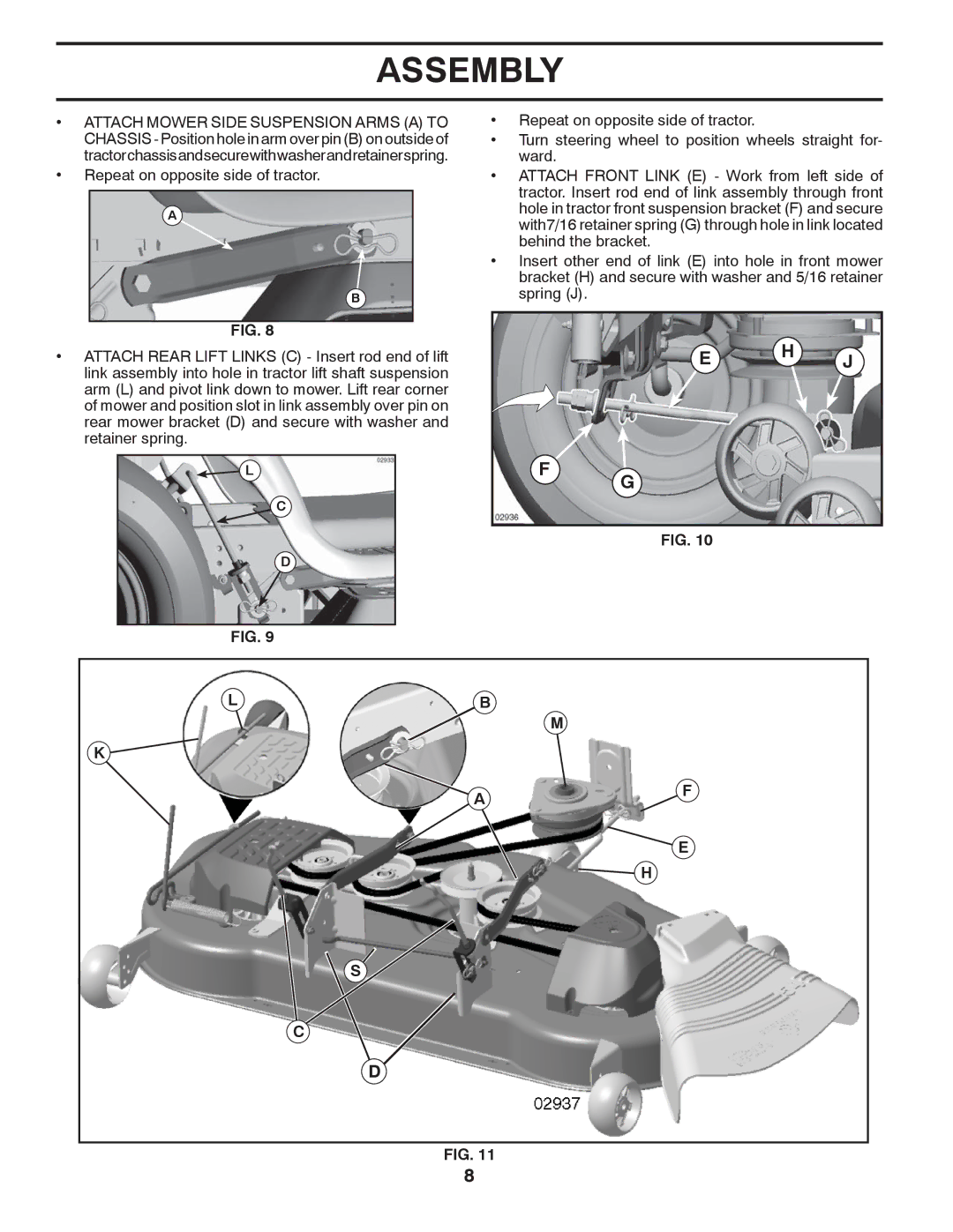 Poulan 418793 manual Assembly 