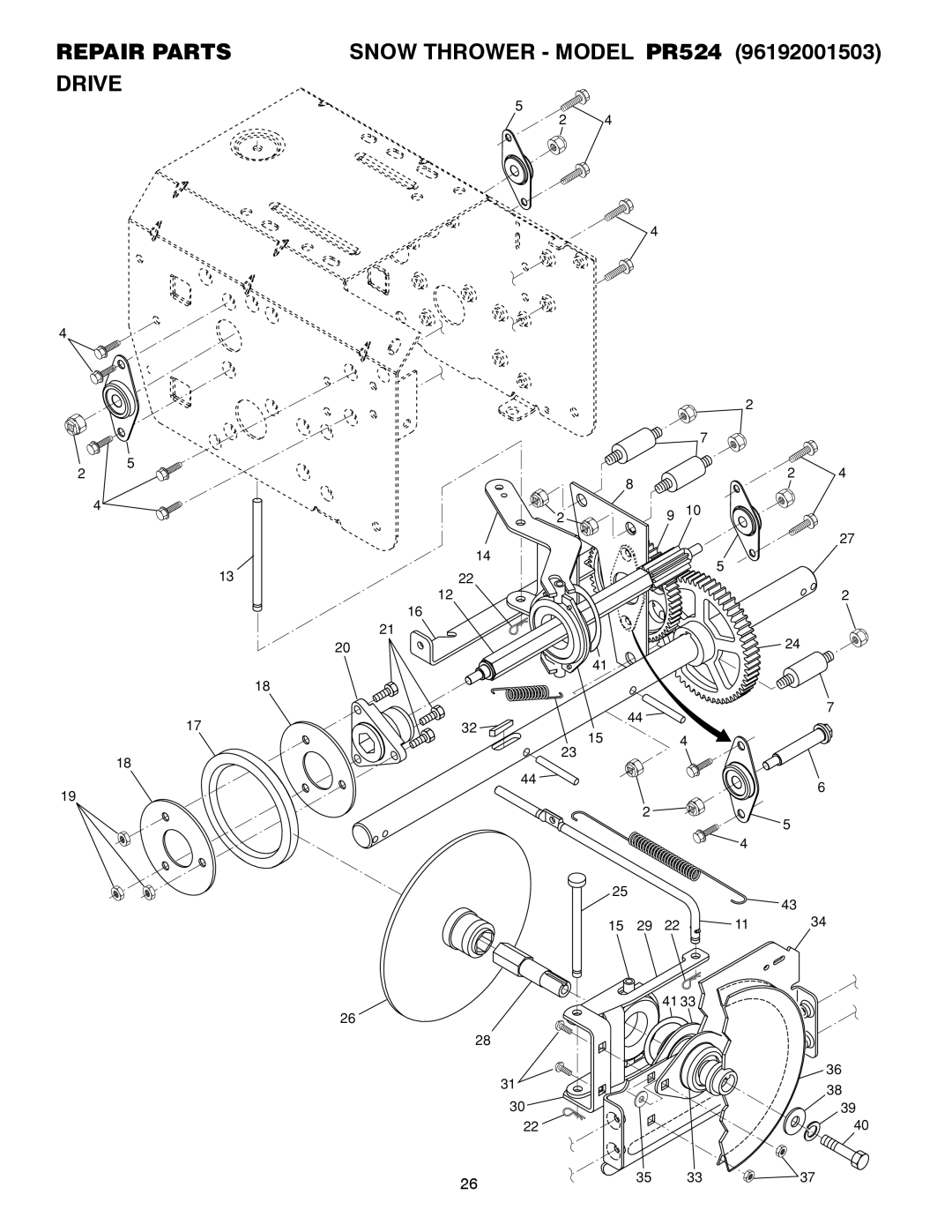 Poulan 418971 owner manual Drive 