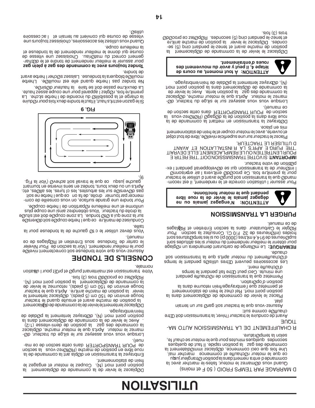 Poulan 419450 Utilisation, Tondre DE Conseils, Transmission LA Purger, Queti, Maauto Transmission LA DE Réchauffement 