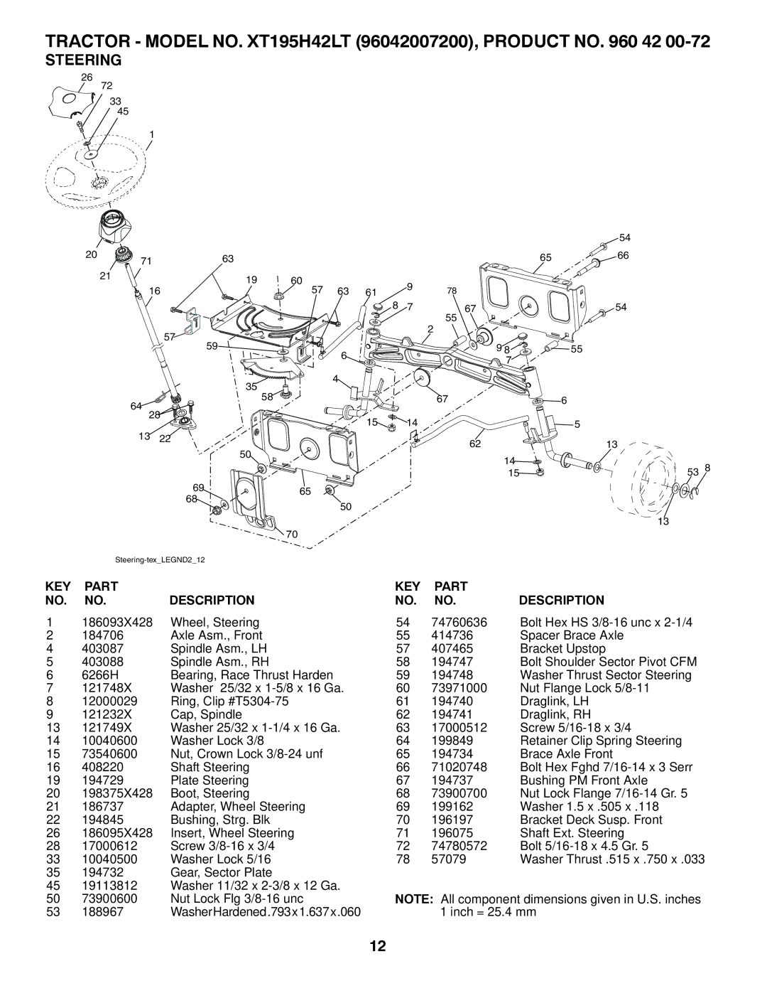 Poulan 419757 manual Steering 