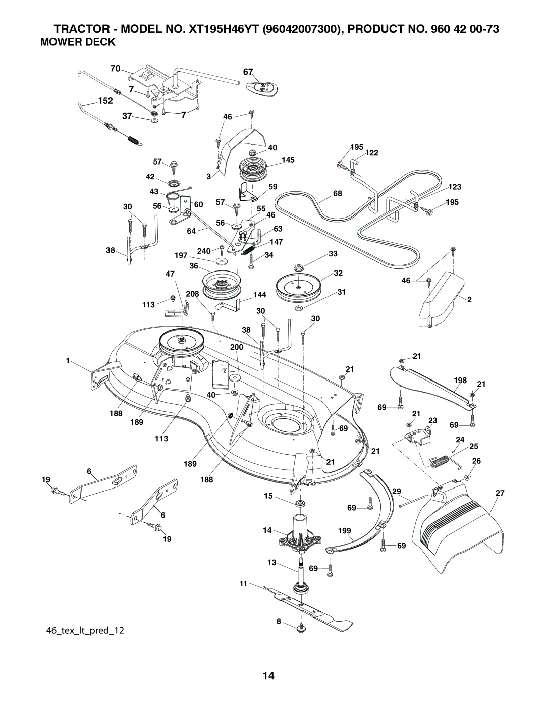 Poulan 419765 manual Mower Deck 