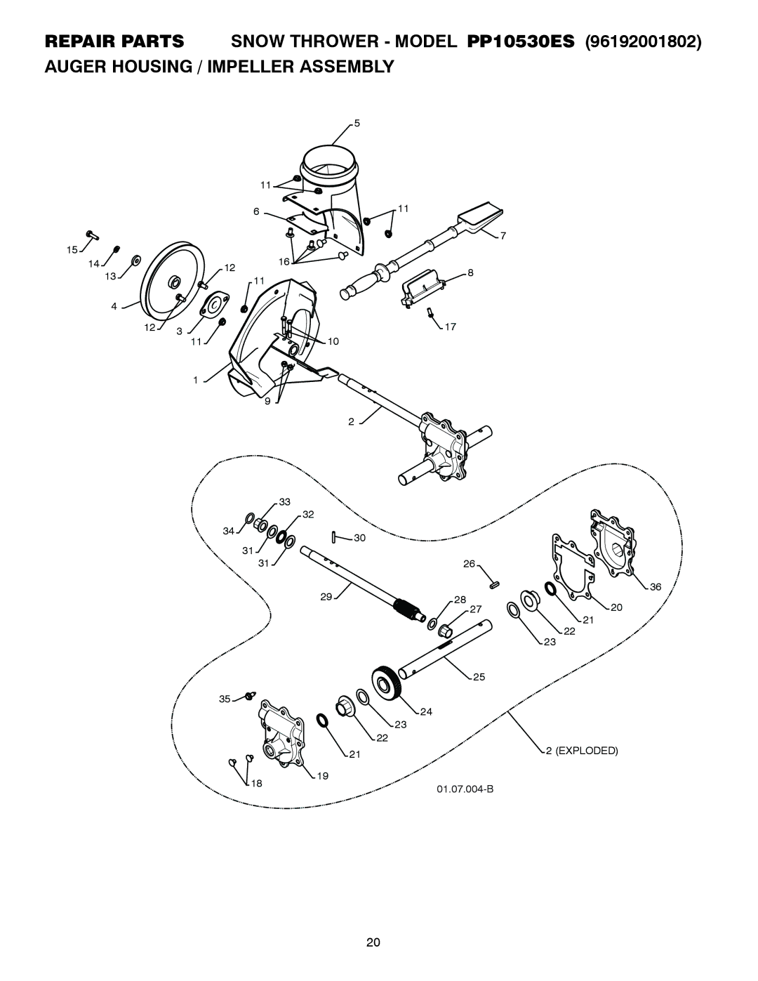 Poulan 421064 owner manual Exploded 