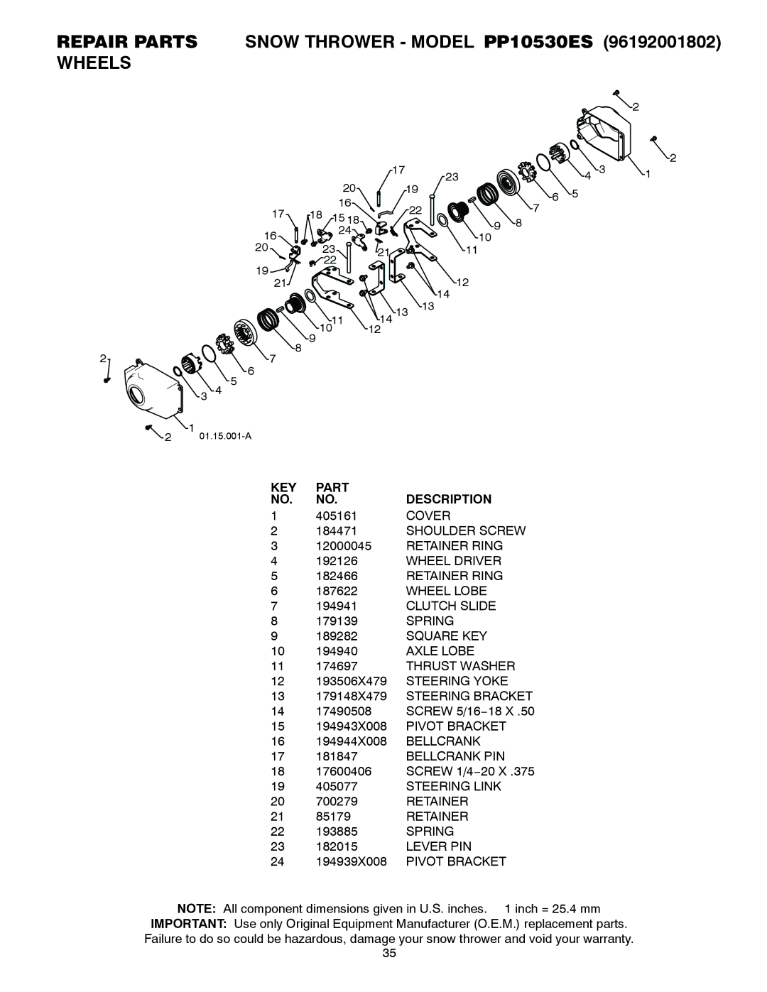 Poulan 421064 Cover, Wheel Driver Retainer Ring, Wheel Lobe, Clutch Slide, Axle Lobe, 13 179148X479 Steering Bracket 