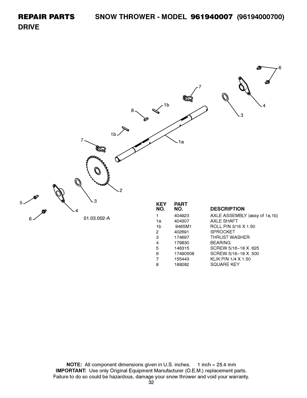 Poulan 421102, 961940007 owner manual 01.03.002-A 