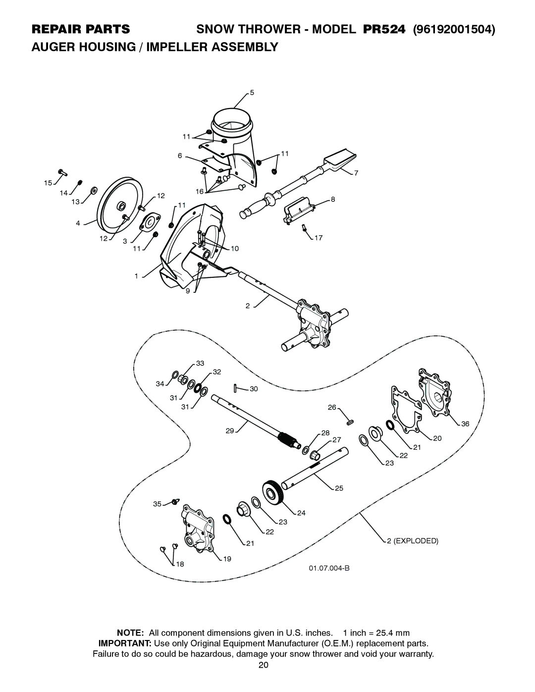 Poulan 421892 owner manual Exploded 