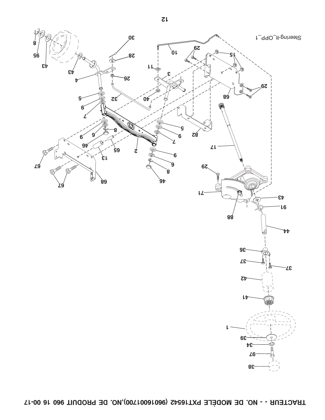 Poulan 423307 manual 1OPPlt-Steering 