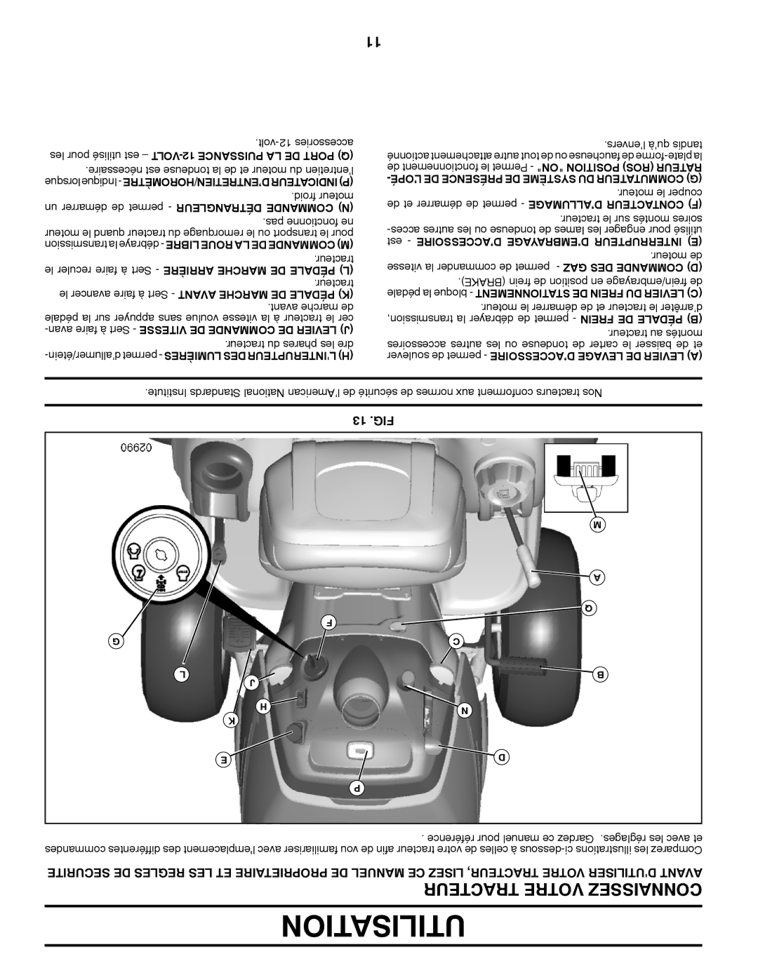 Poulan 423349 manual 13 .FIG, Froid moteur un démarrer de permet Détrangleur Commande N 