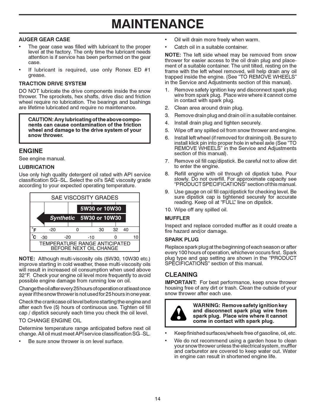 Poulan 424027, 96194000506 owner manual Engine, Cleaning 