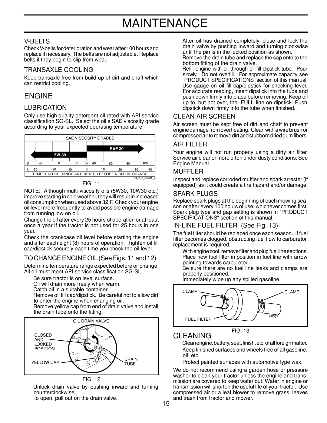 Poulan 424368 manual Engine, Cleaning 