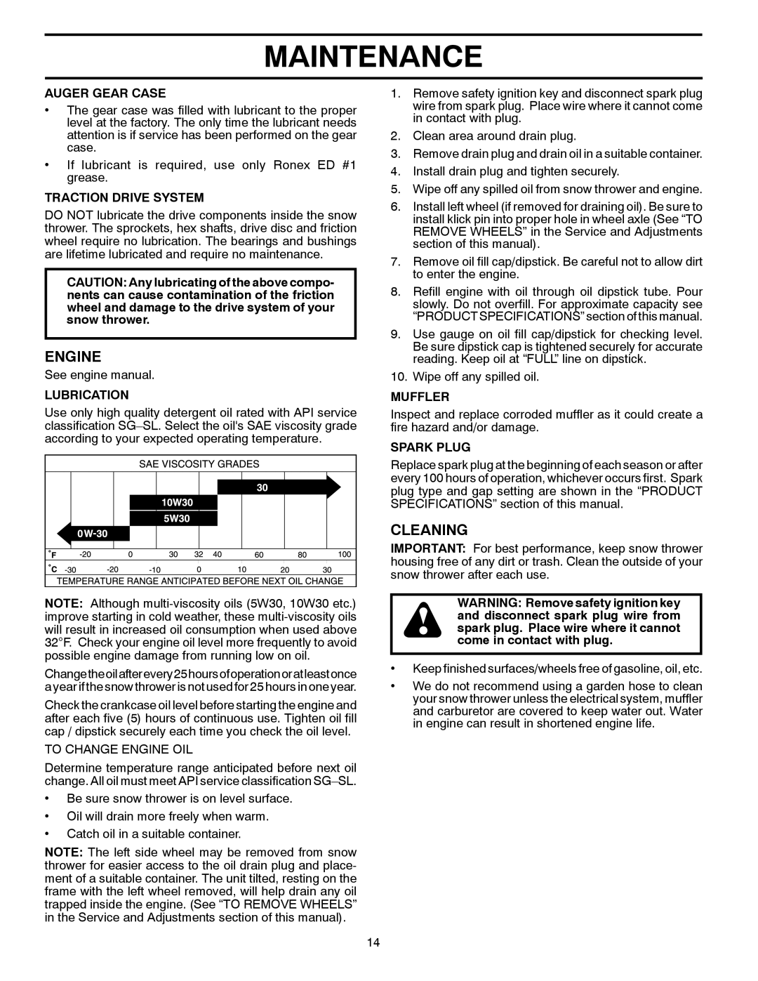 Poulan 424714, 96198002501 owner manual Engine, Cleaning 