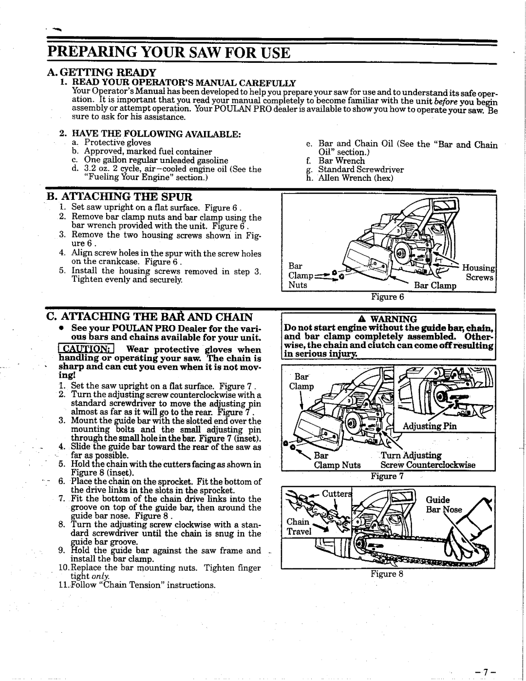 Poulan 425 manual 