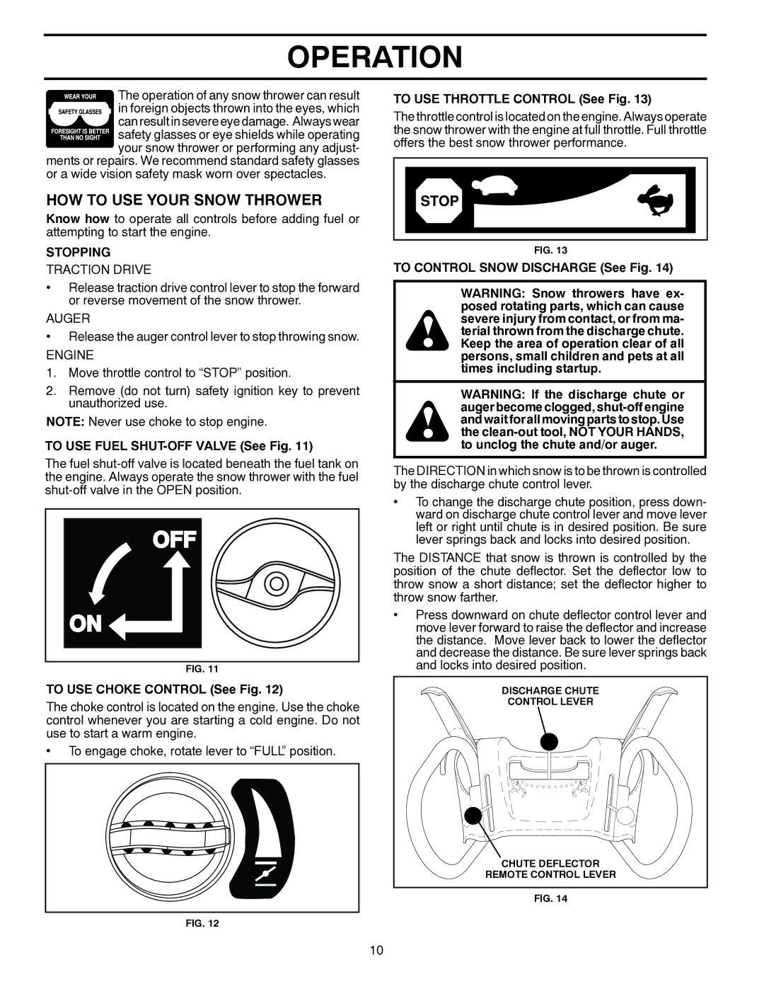 Poulan 96198002800, 428550, PP265E27 owner manual HOW to USE Your Snow Thrower, Stopping 