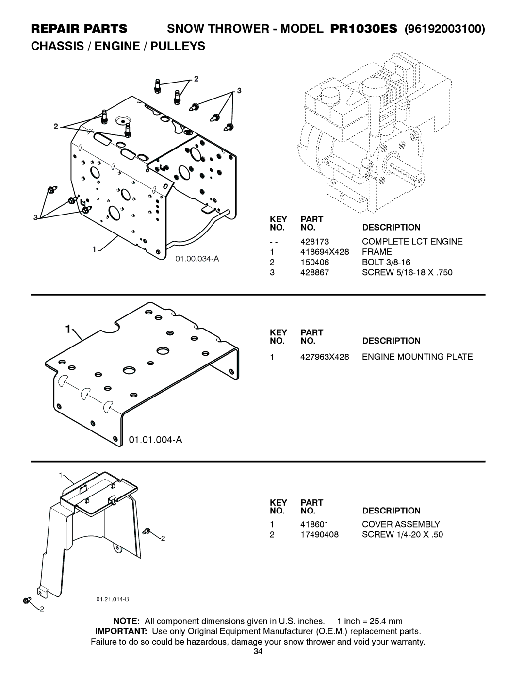 Poulan 428556 owner manual Complete LCT Engine, Frame, 427963X428, Engine Mounting Plate, Cover Assembly 