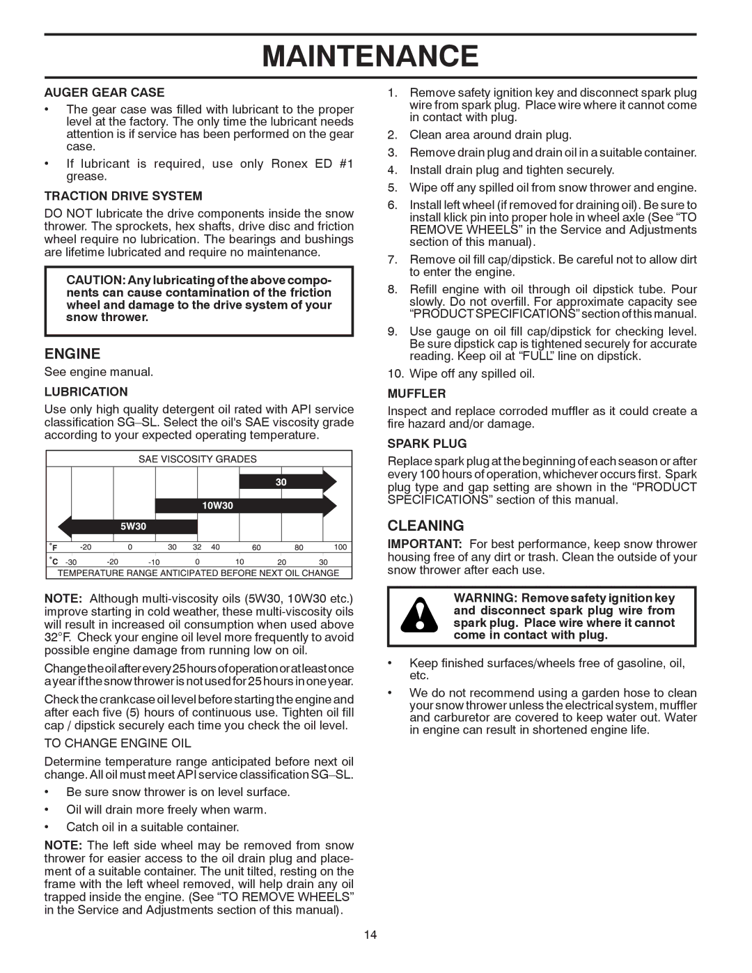 Poulan 428689, 96192002901 owner manual Engine, Cleaning 