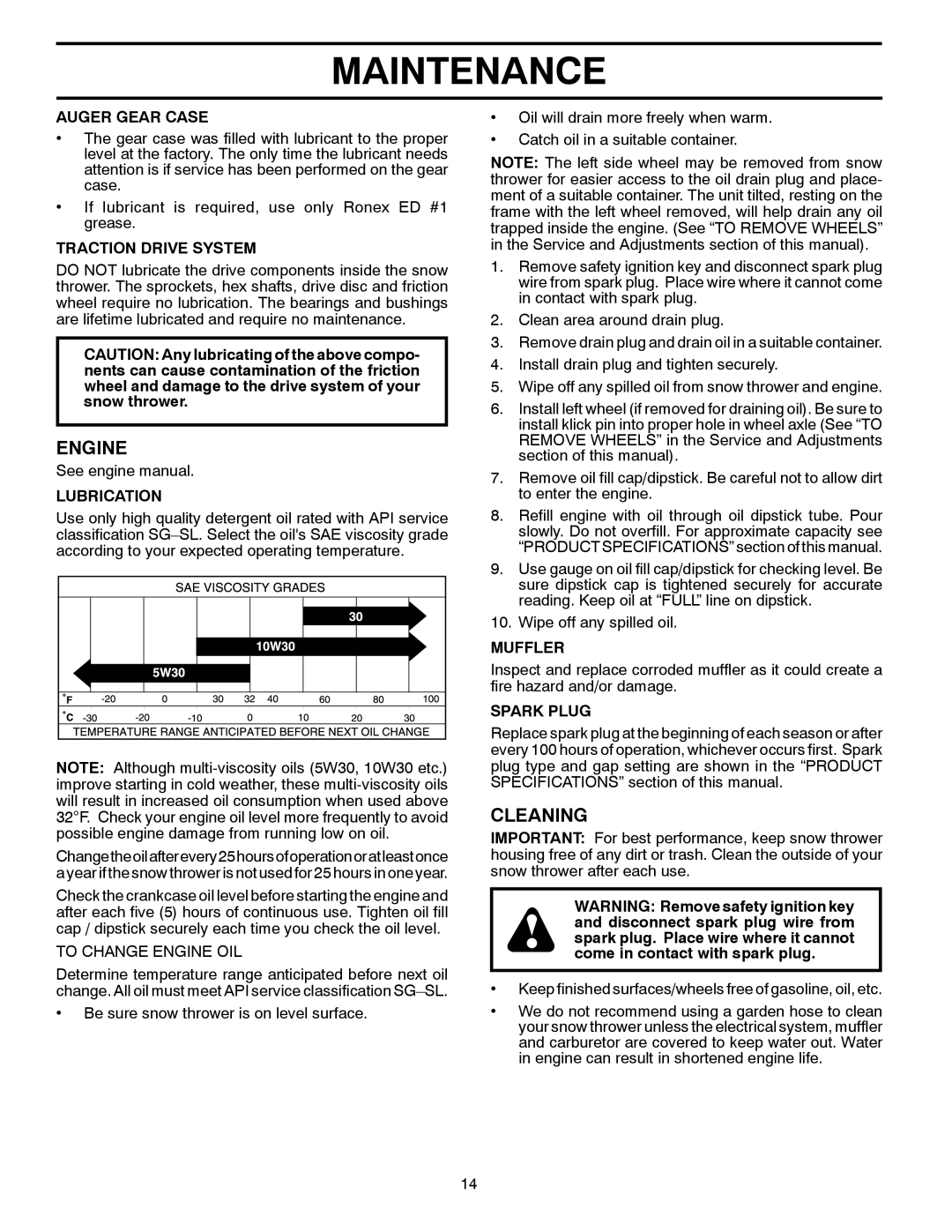 Poulan 96194000801, 428707 owner manual Engine, Cleaning 