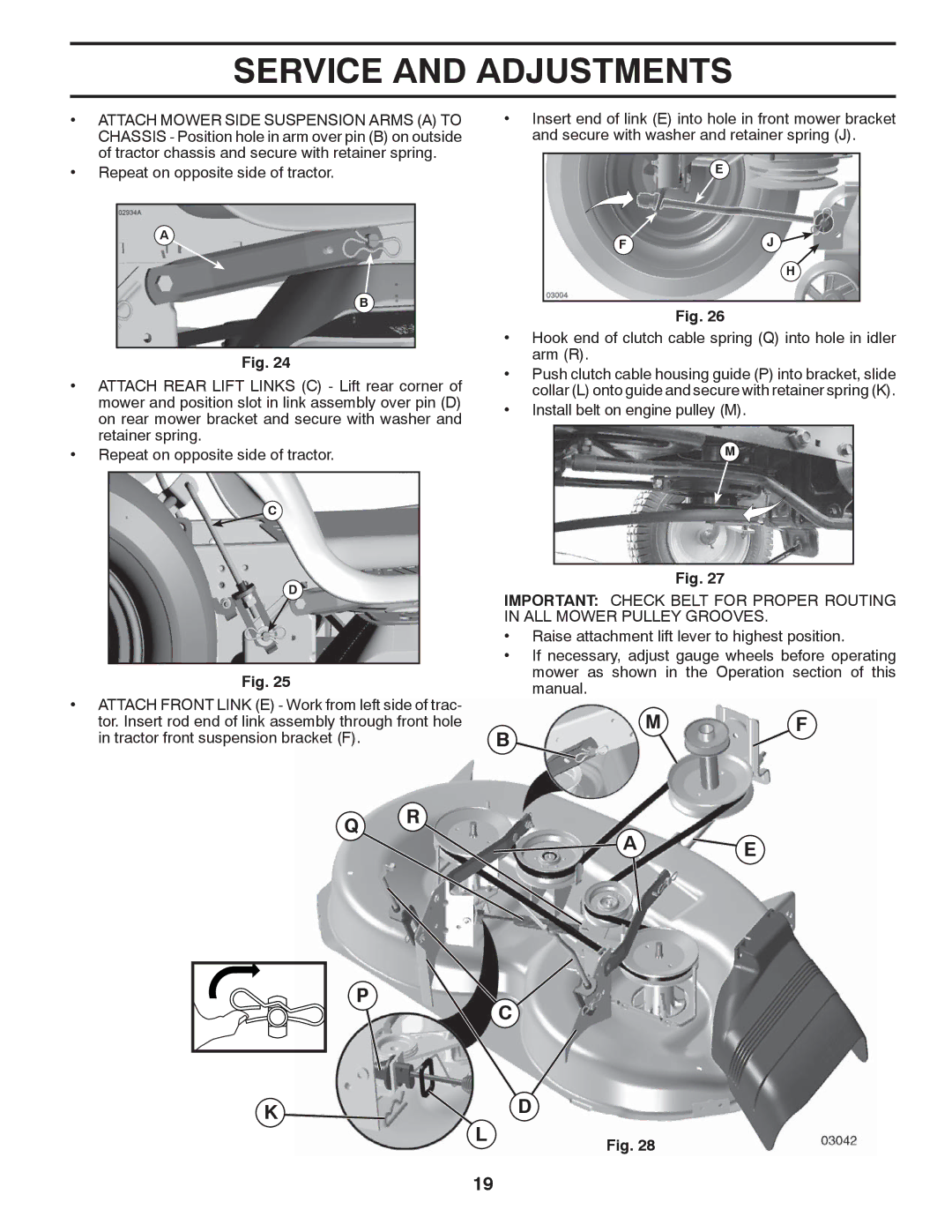 Poulan 96042010700, 430094 manual Install belt on engine pulley M 