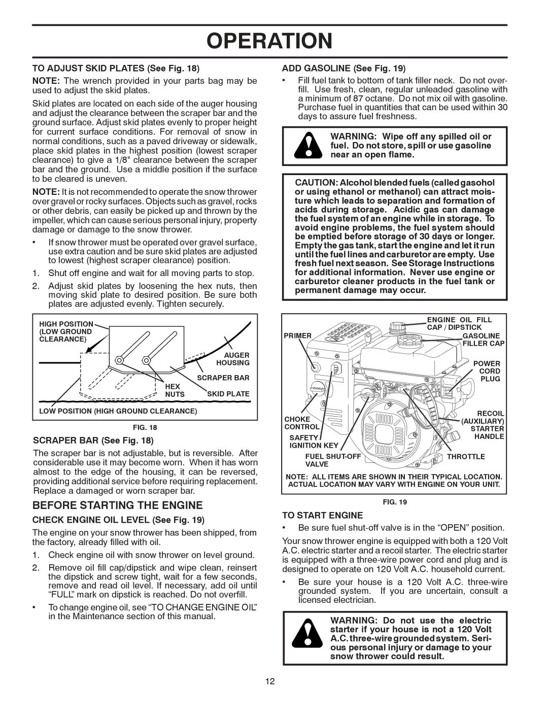 Poulan 430429, 96198002801 owner manual Before Starting the Engine, To Start Engine 