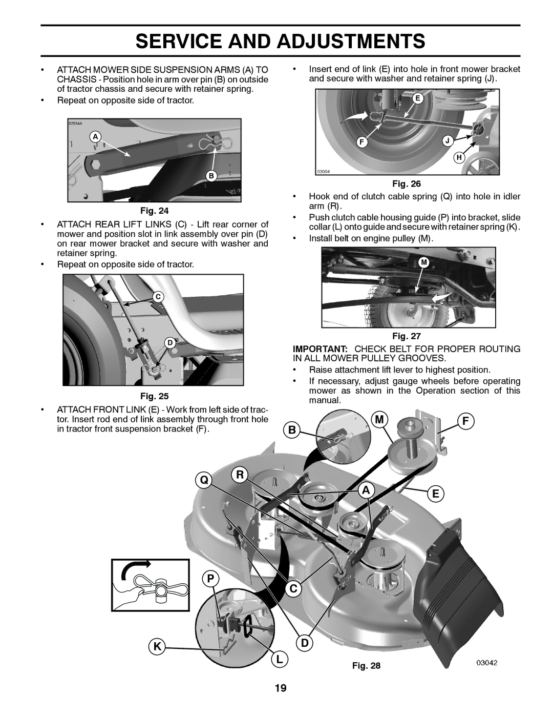 Poulan 96042010701, 431535 manual Install belt on engine pulley M 