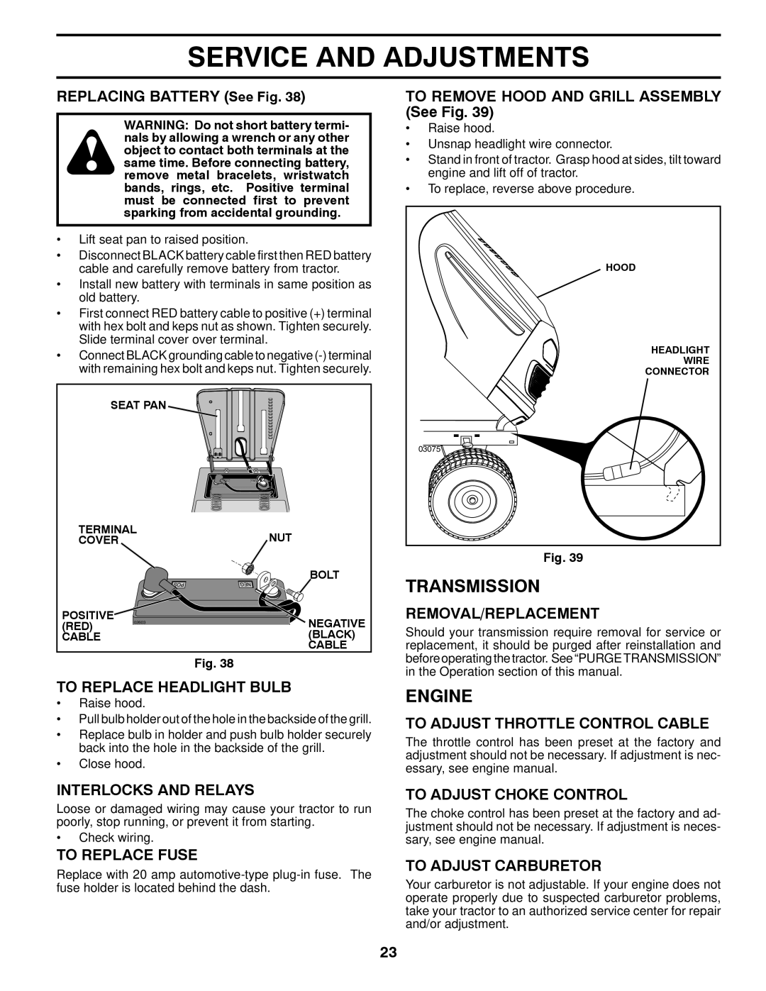 Poulan 96042010701, 431535 manual Transmission 