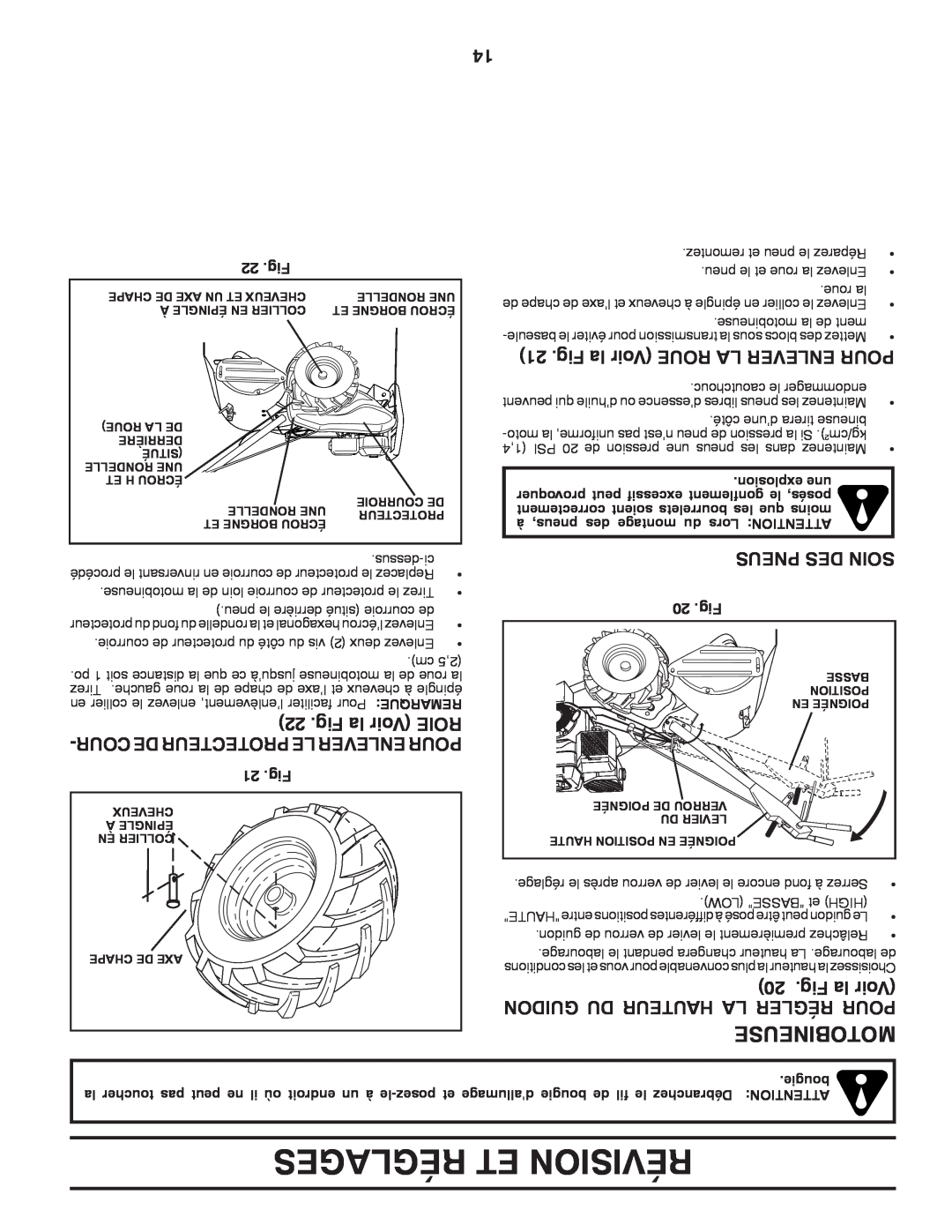 Poulan 96092002200 Motobineuse, Fig la Voir ROUE LA ENLEVER POUR, Fig la Voir ROIE, Courde Protecteur Le Enlever Pour 