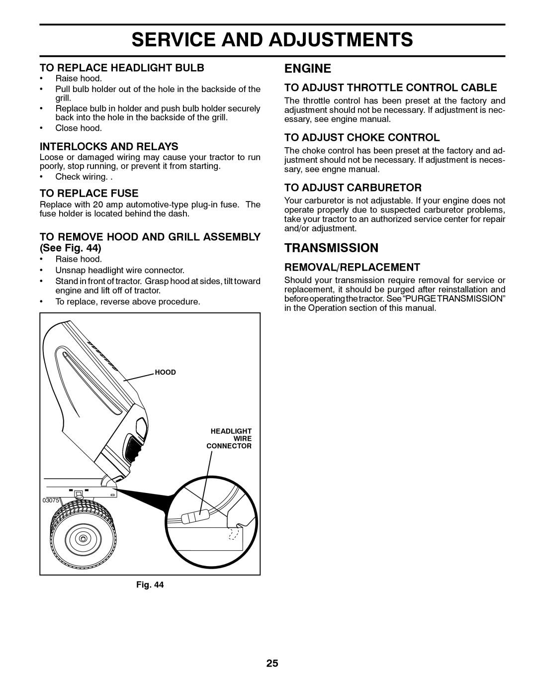 Poulan 96042011100, 434534 manual Transmission 