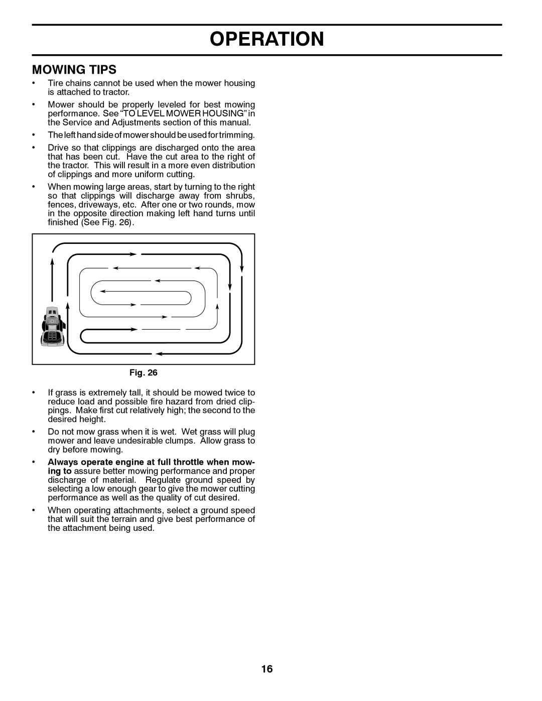 Poulan 436155, 96042011101 manual Mowing Tips 