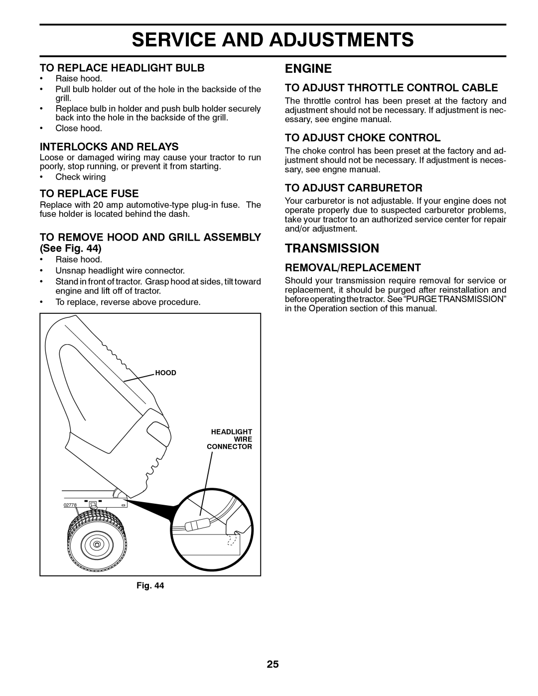 Poulan 96042011101, 436155 manual Transmission 