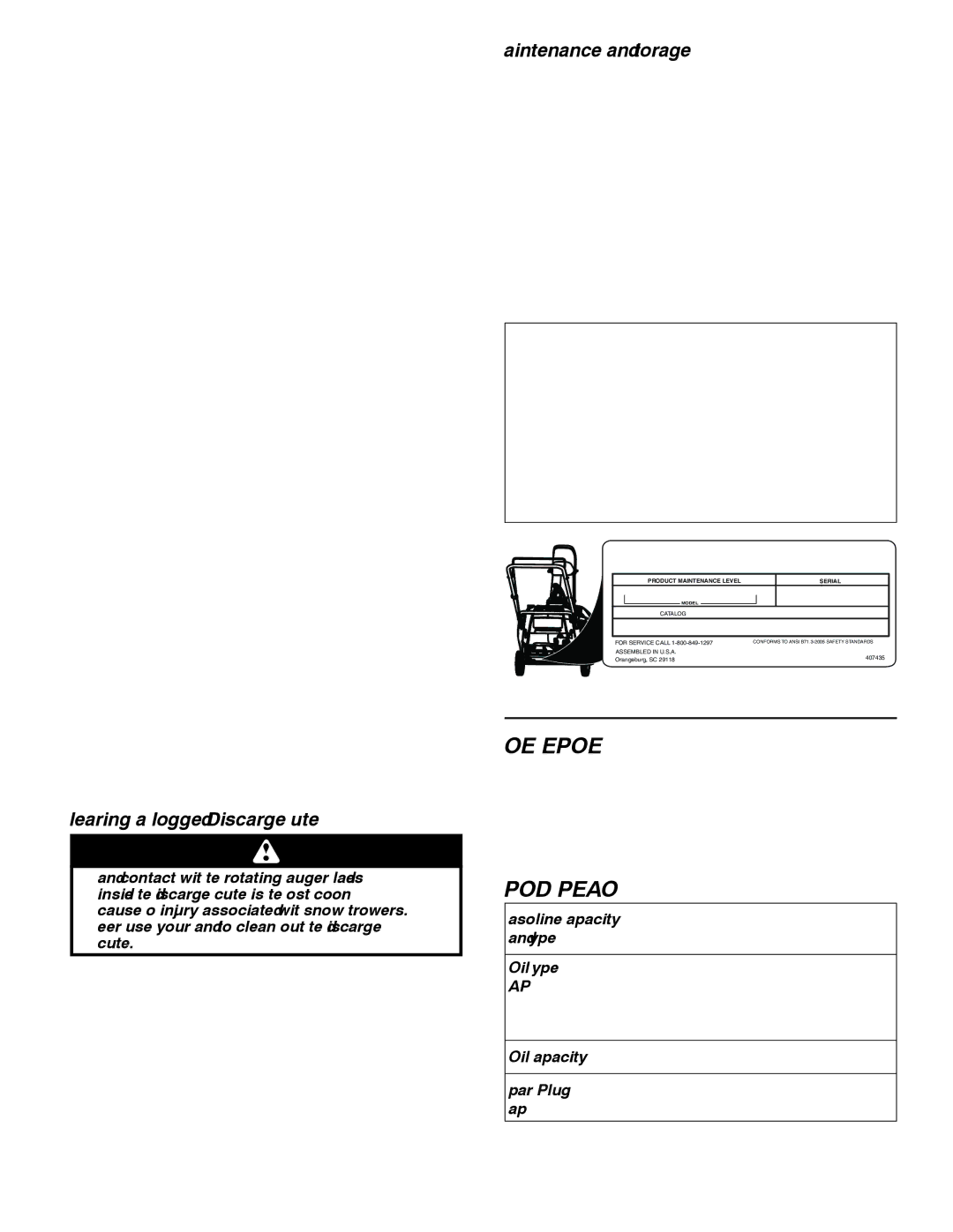 Poulan 436430, 96182000300, PR621 owner manual Shut the Engine OFF, Api Sg-Sl, F6RTC 