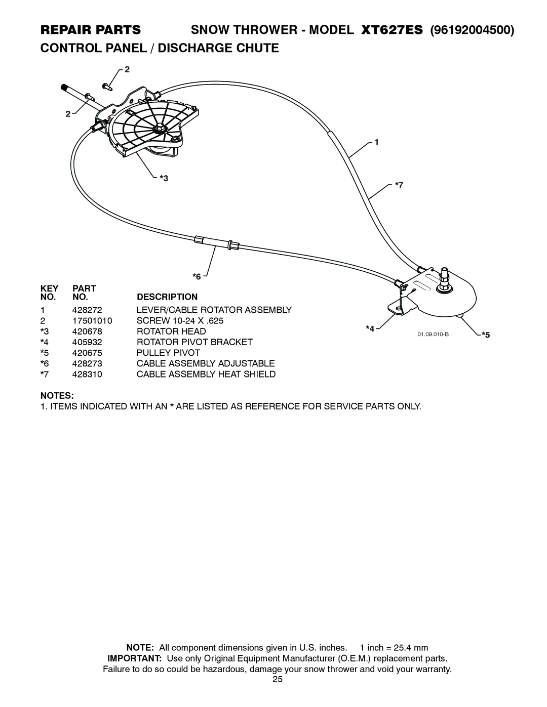 Poulan 96192004500, 436840, XT627ES LEVER/CABLE Rotator Assembly, Rotator Head, Rotator Pivot Bracket, Pulley Pivot 