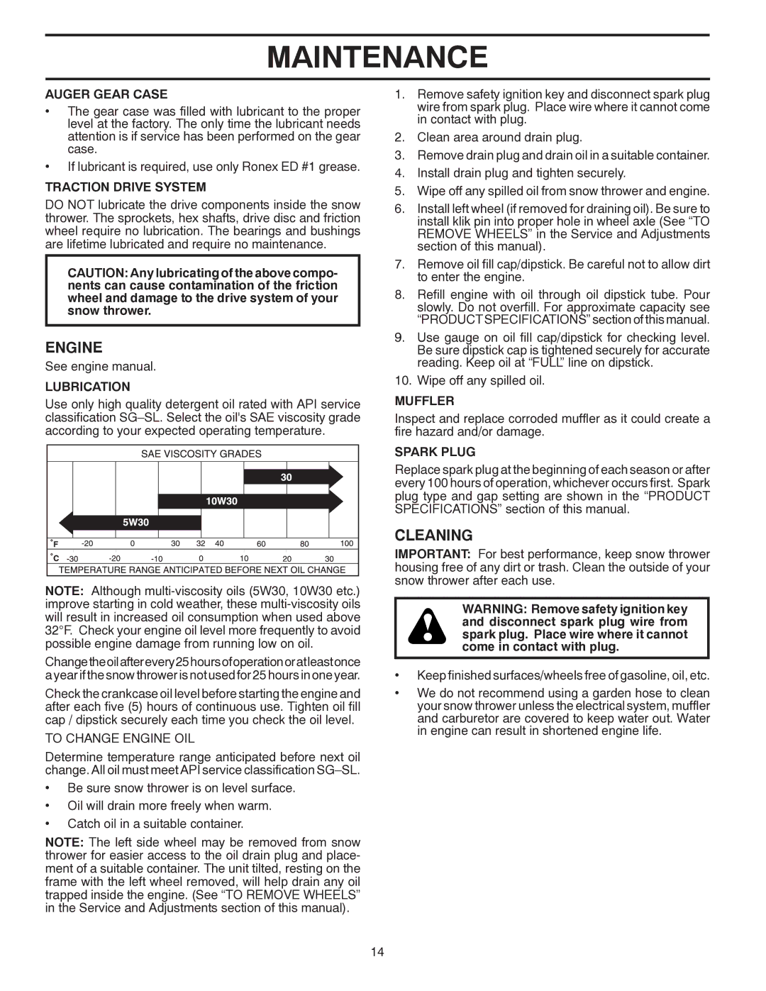 Poulan 437920, 96192004501 owner manual Engine, Cleaning 