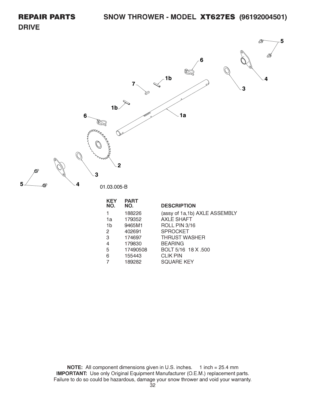 Poulan 437920, 96192004501 owner manual Repair Parts 