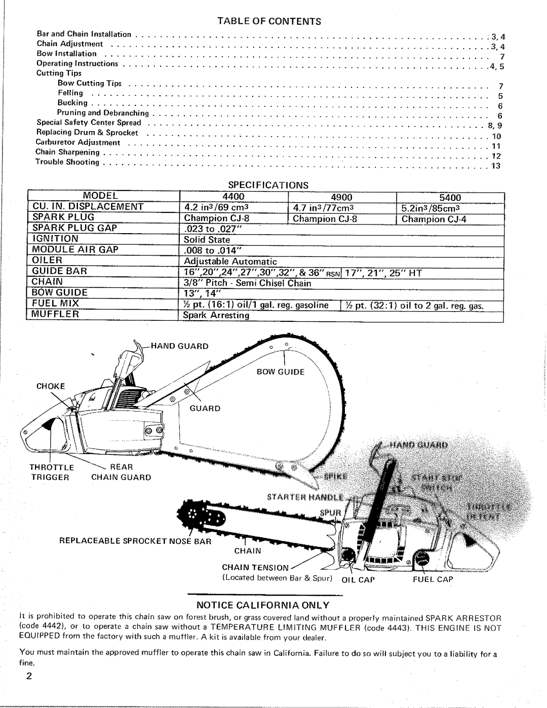 Poulan 4400 manual 