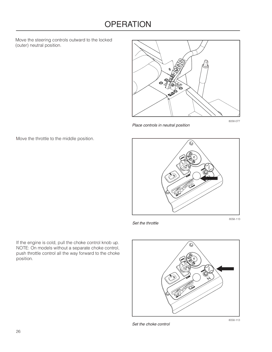 Poulan 460ZX / 966550201 manual Place controls in neutral position 