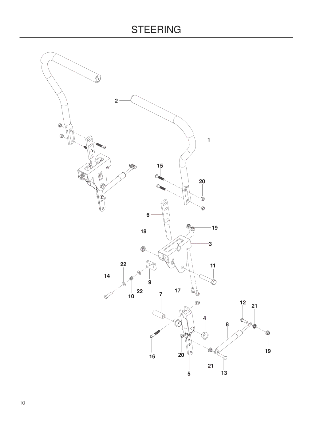 Poulan 461ZX, 966681801 warranty Steering 