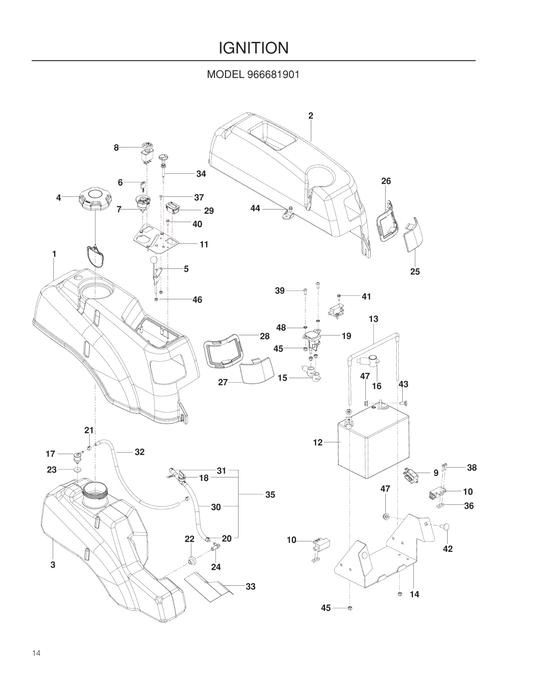 Poulan 461ZX, 966681801 warranty Ignition 