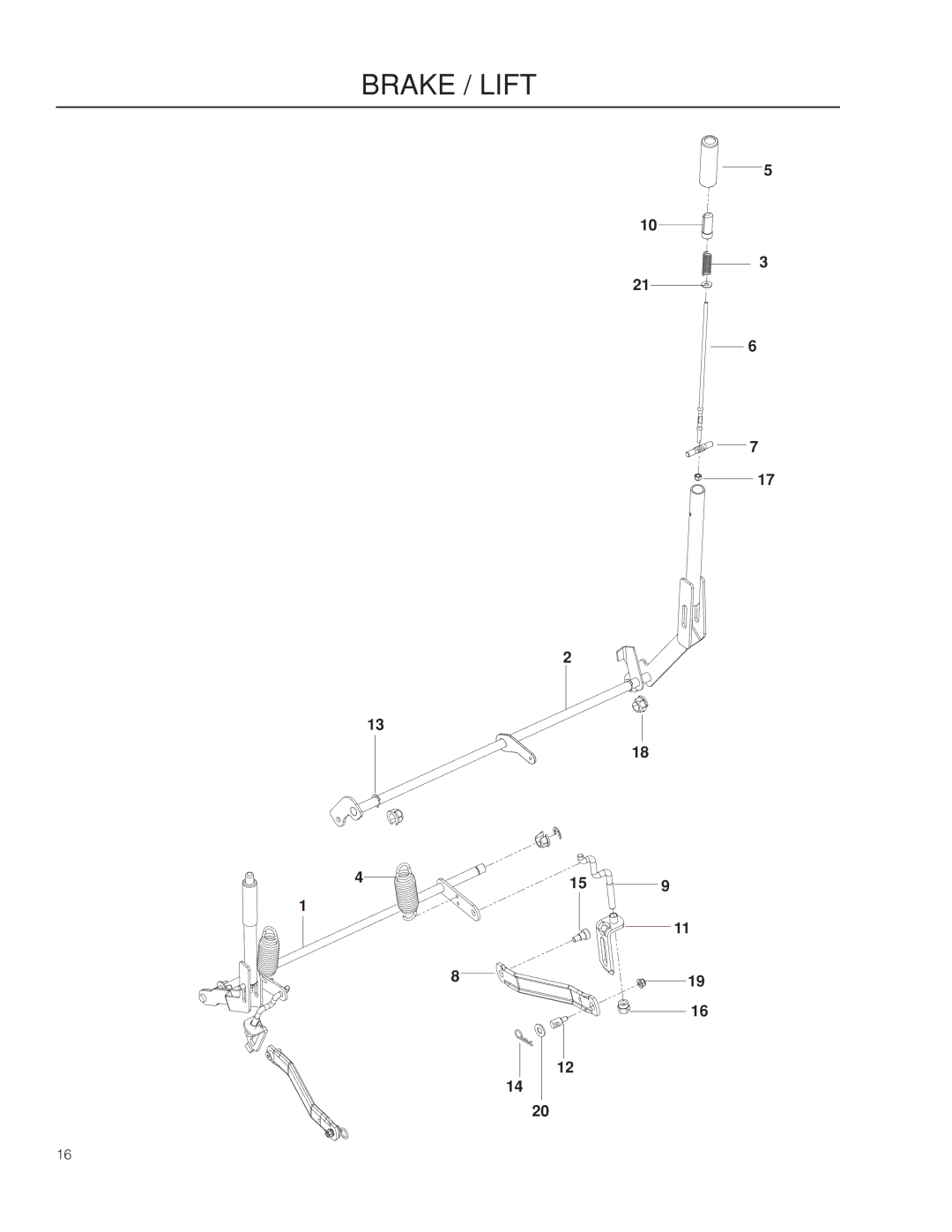 Poulan 461ZX, 966681801 warranty Brake / Lift 