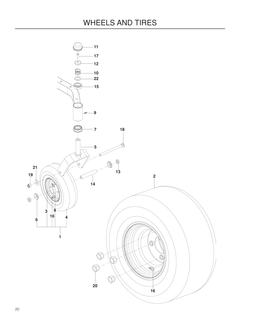 Poulan 461ZX, 966681801 warranty Wheels and Tires 