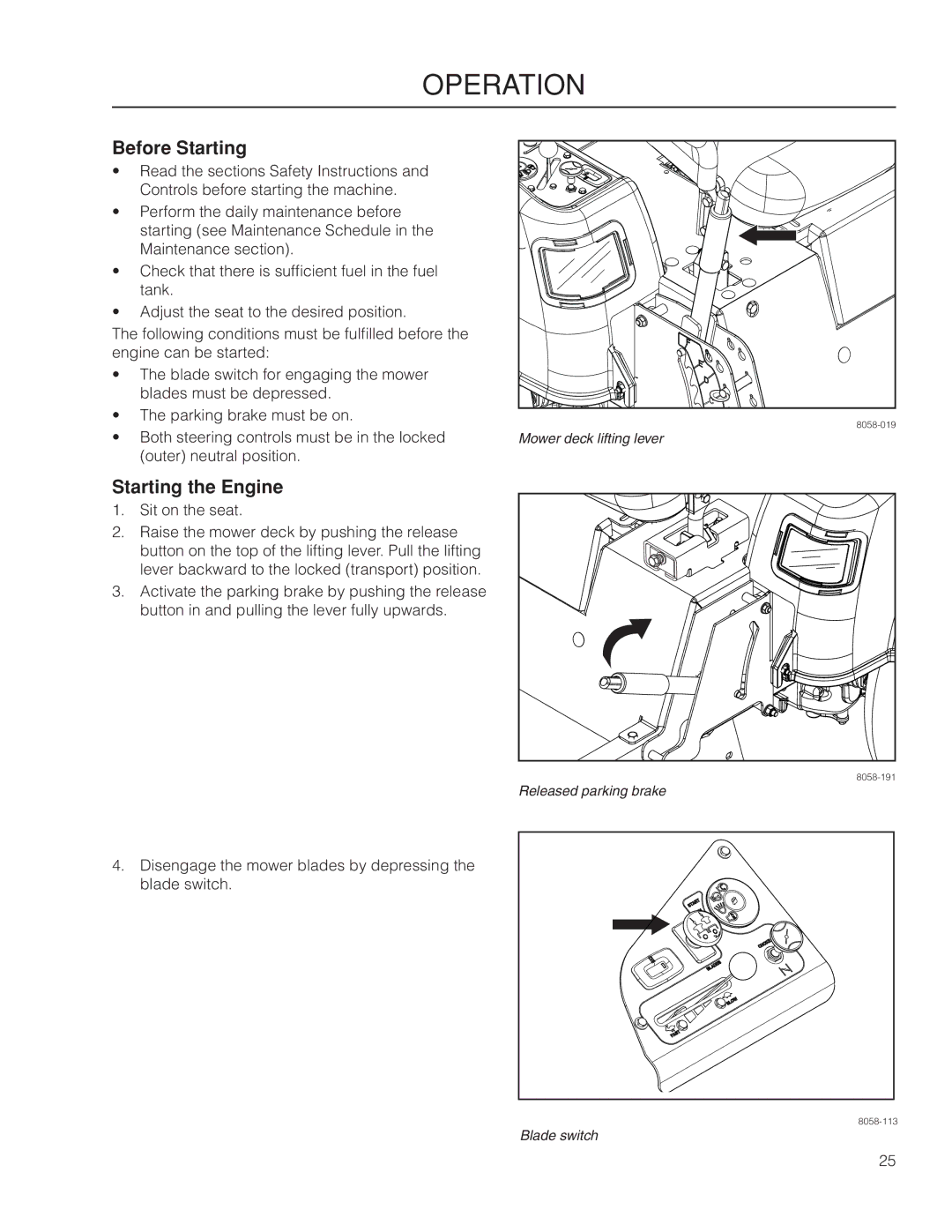 Poulan 966681801, 461ZX warranty Before Starting, Starting the Engine 