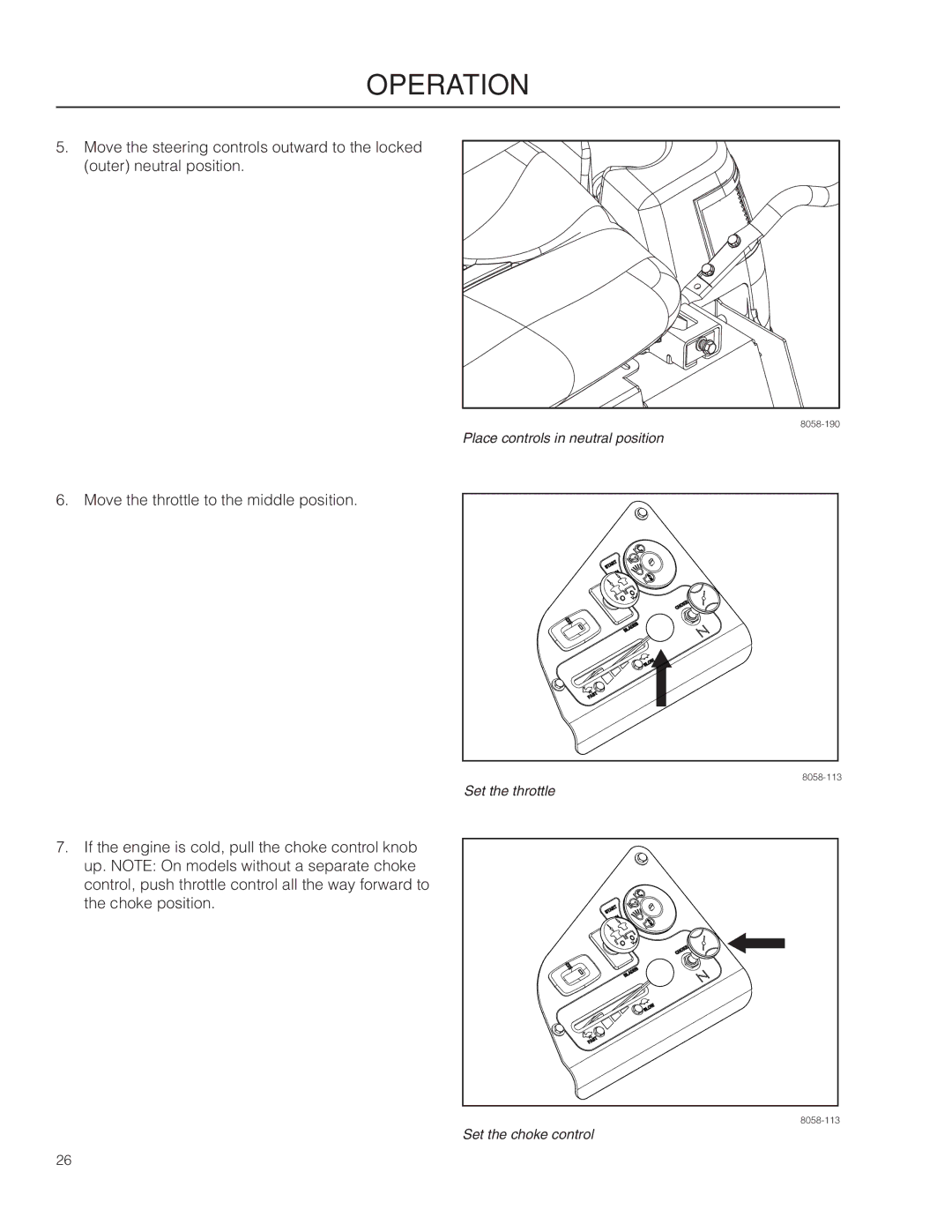 Poulan 461ZX, 966681801 warranty Move the throttle to the middle position 