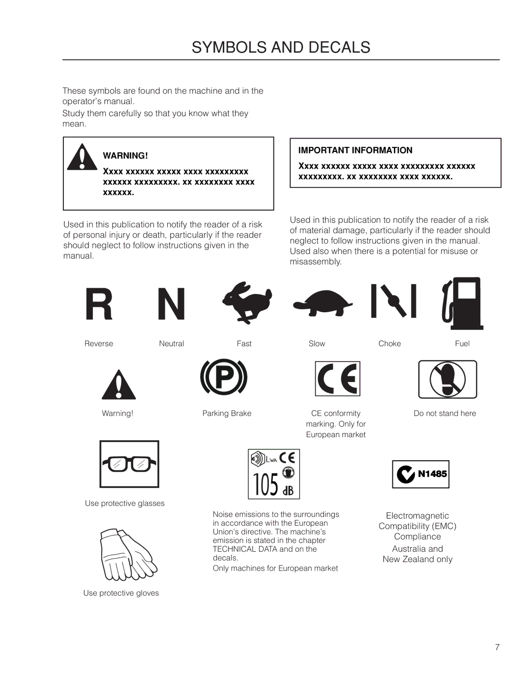 Poulan 966681801, 461ZX warranty Symbols and Decals, Xxxx xxxxxx xxxxx xxxx Xxxxxx xxxxxxxxx. xx xxxxxxxx 