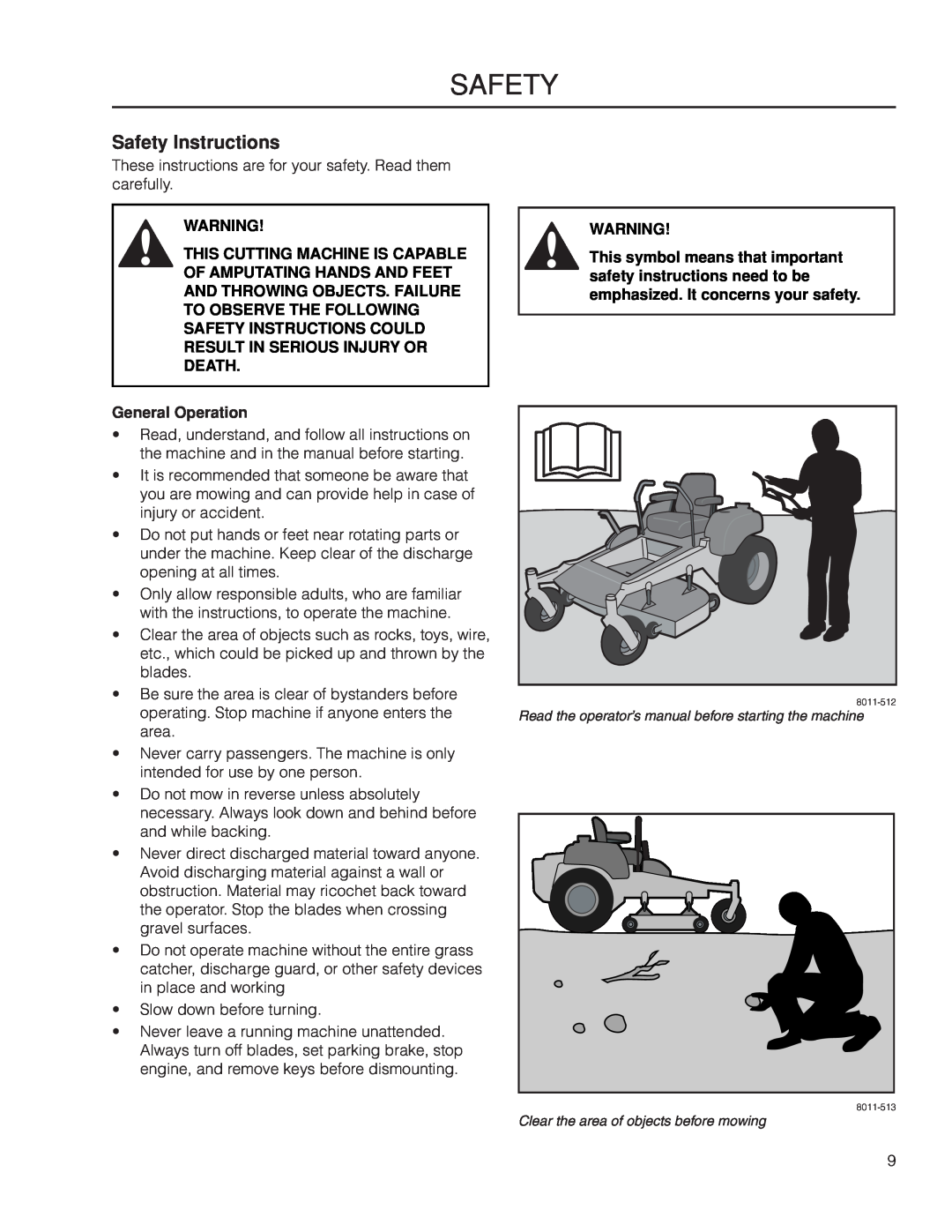 Poulan 966681801, 461ZX warranty Safety Instructions 