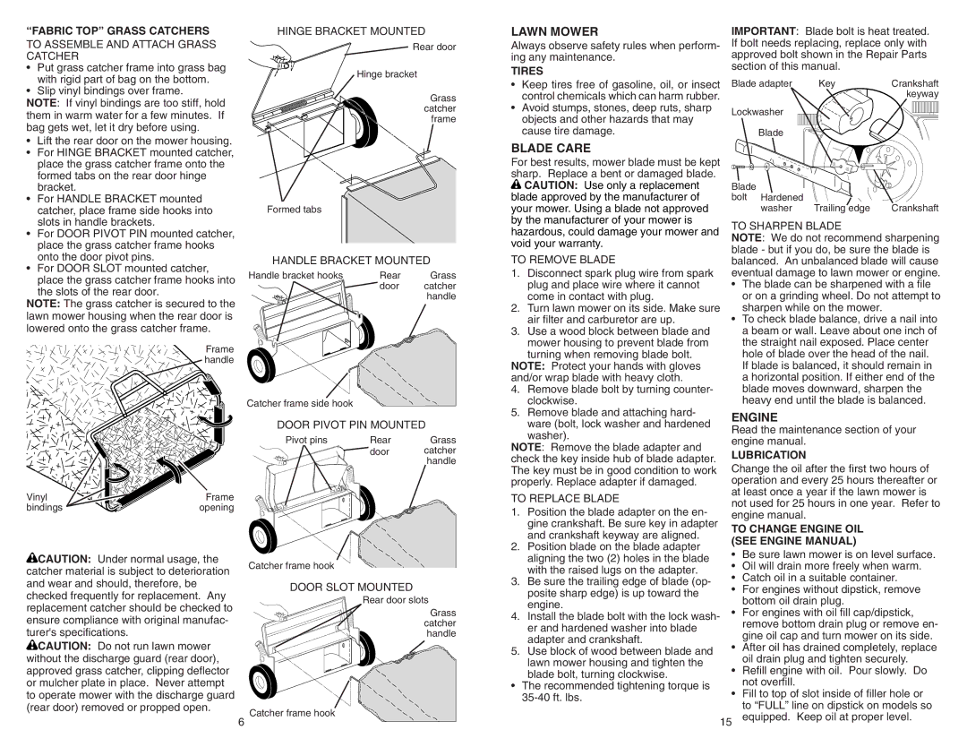 Poulan 500N22SH manual Blade Care 