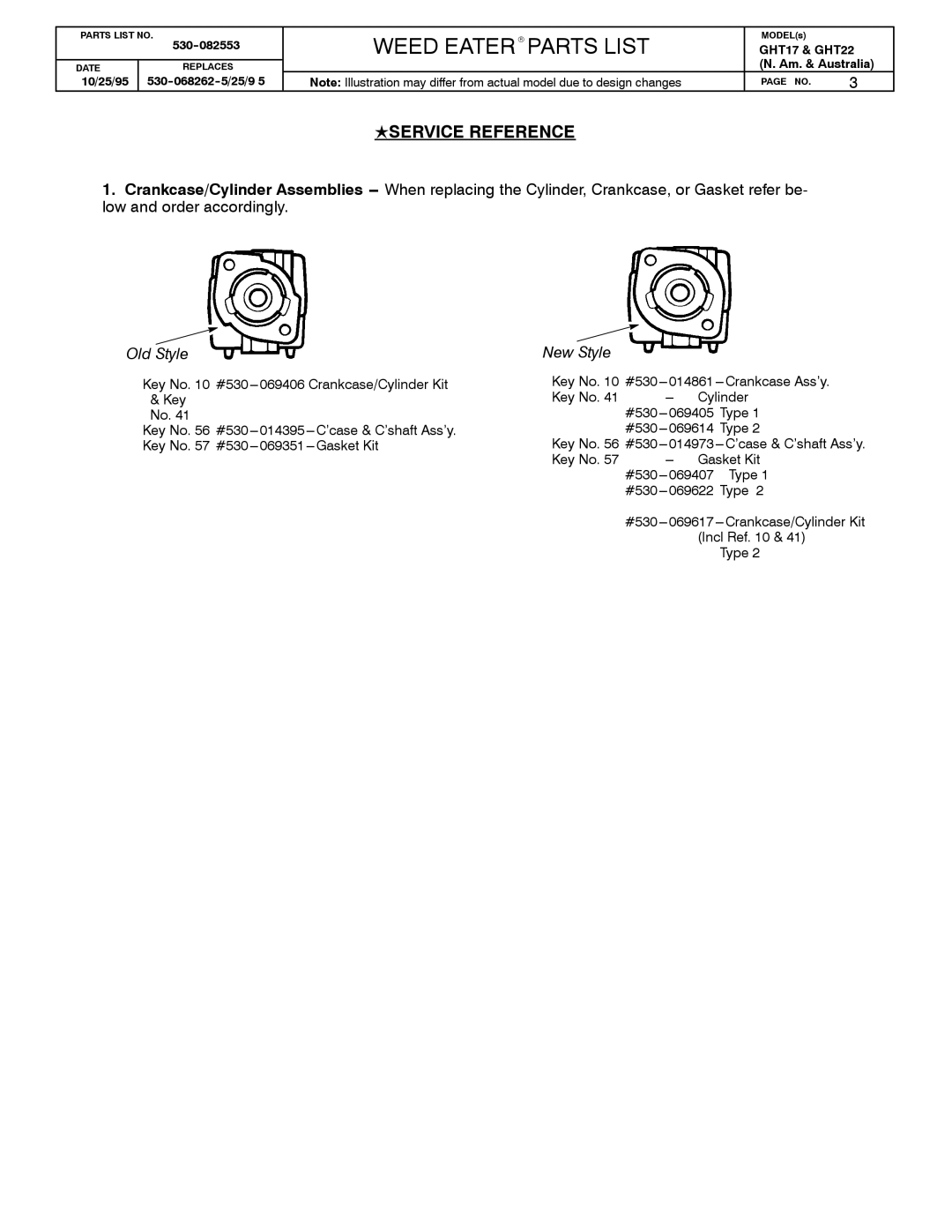 Poulan 530- -082553 manual Parts Listl IST, 530-082553 