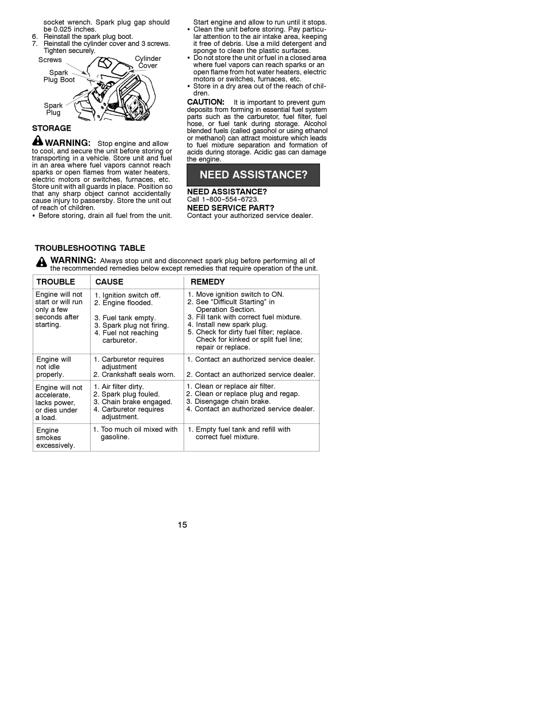 Poulan 530088311 instruction manual Need ASSISTANCE?, Need Service PART? 