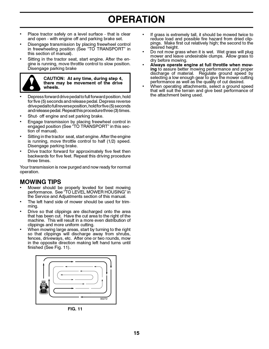 Poulan 532 40 36-87 manual Mowing Tips 