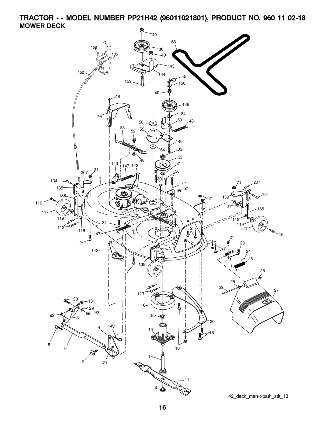 Poulan 532 41 91-64 manual Mower Deck 