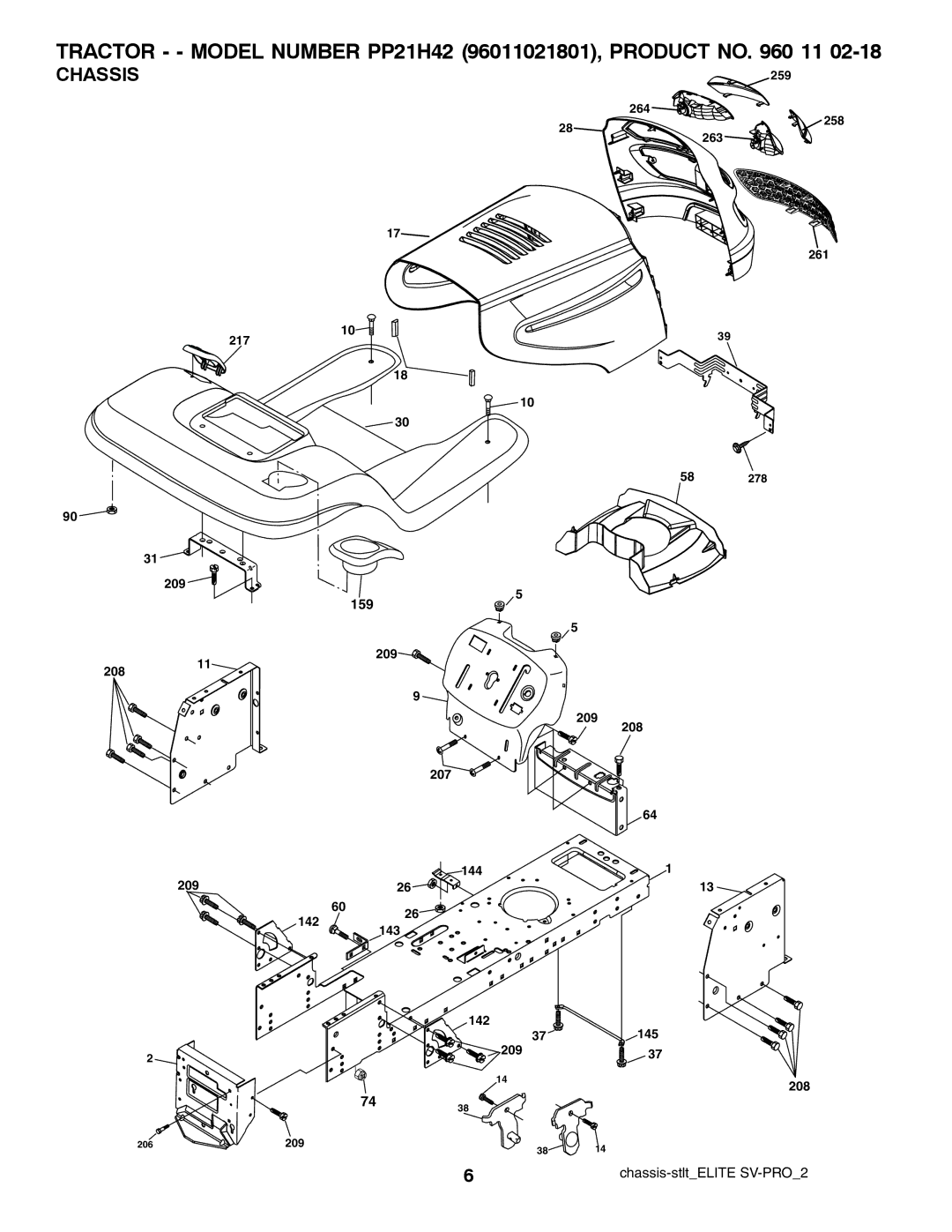 Poulan 532 41 91-64 manual Chassis 