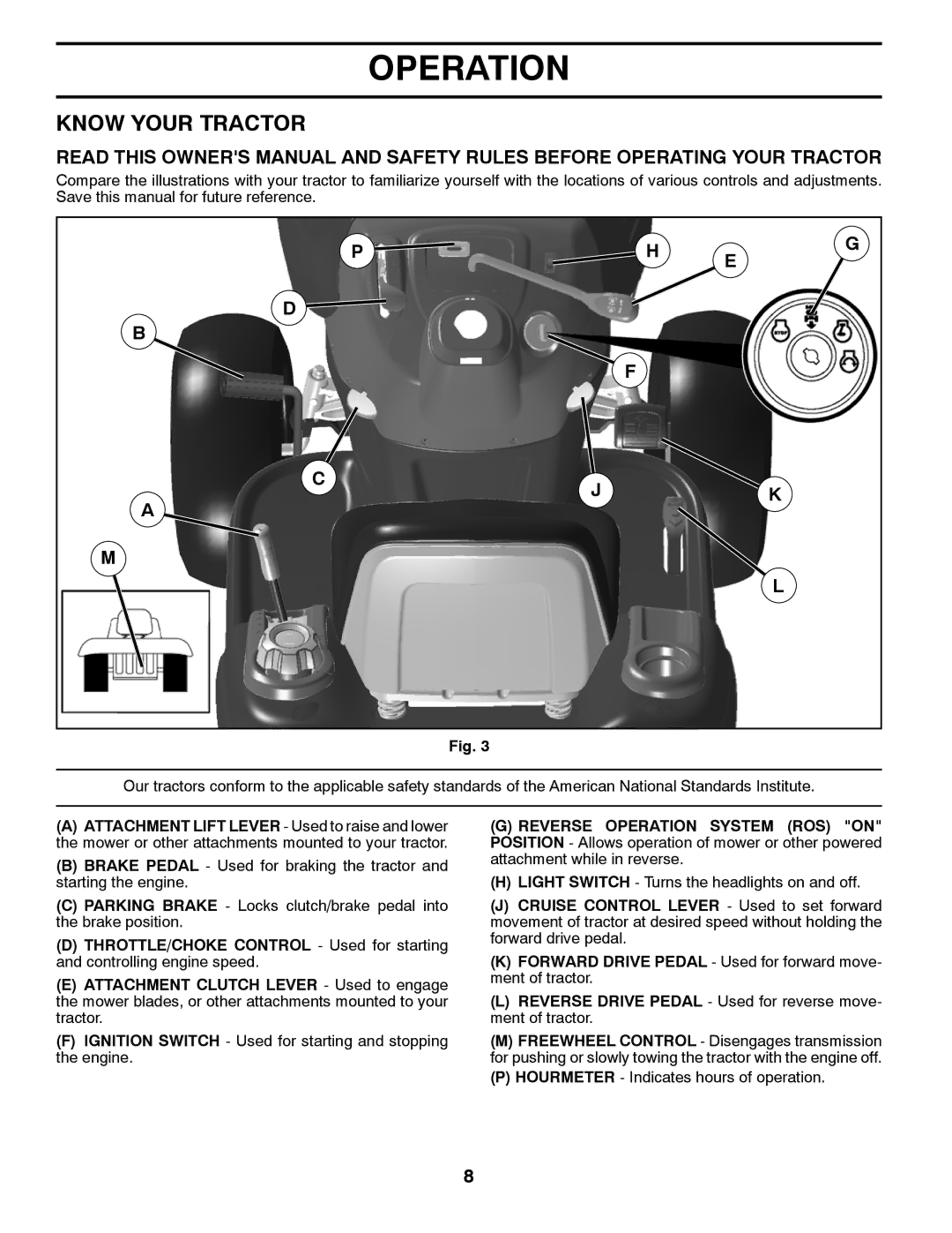 Poulan 532 43 85-70, 96042012500 manual Know Your Tractor, Ph Eg Cjk 