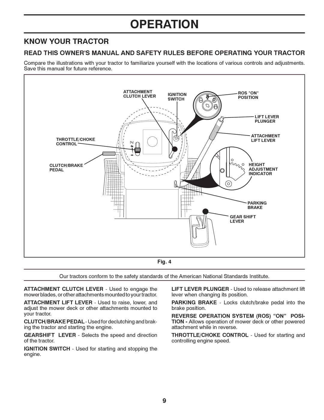 Poulan 532 43 88-17, 96016002400, PXT175G42 manual Know Your Tractor 